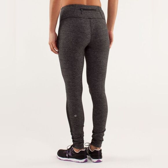 Lululemon Runder Under Pant Micro Macro Black Heathered Black Women's Size 6 - Picture 1 of 8